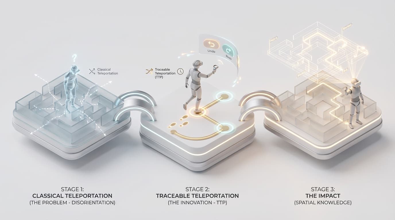 Traceable teleportation: Improving spatial learning in virtual locomotion