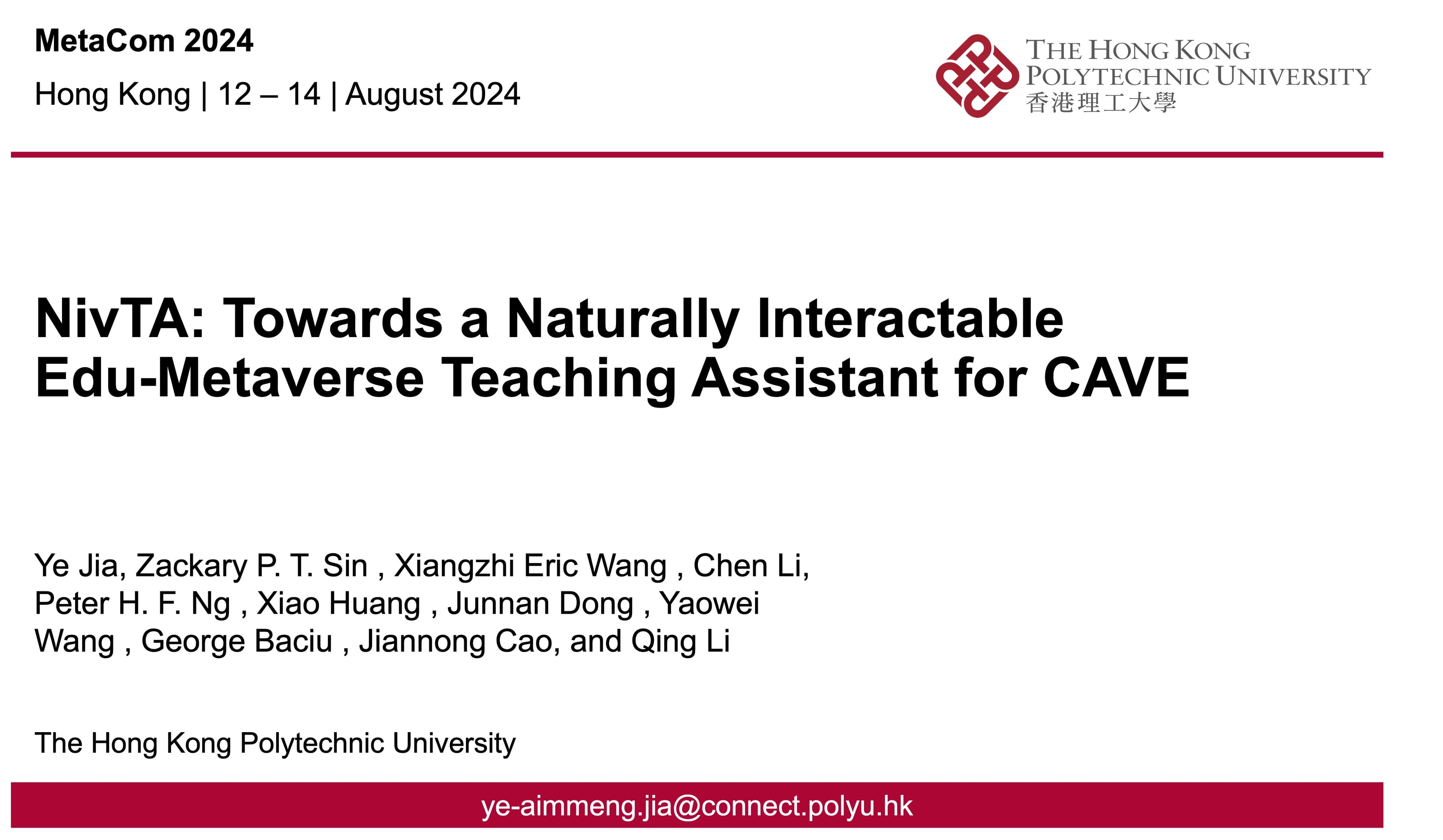 Towards Naturally Interactable Edu-Metaverse Teaching Assistant for CAVE